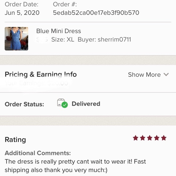 Blue Mini Dress - Picture 6 of 10